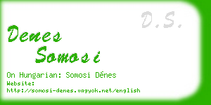 denes somosi business card